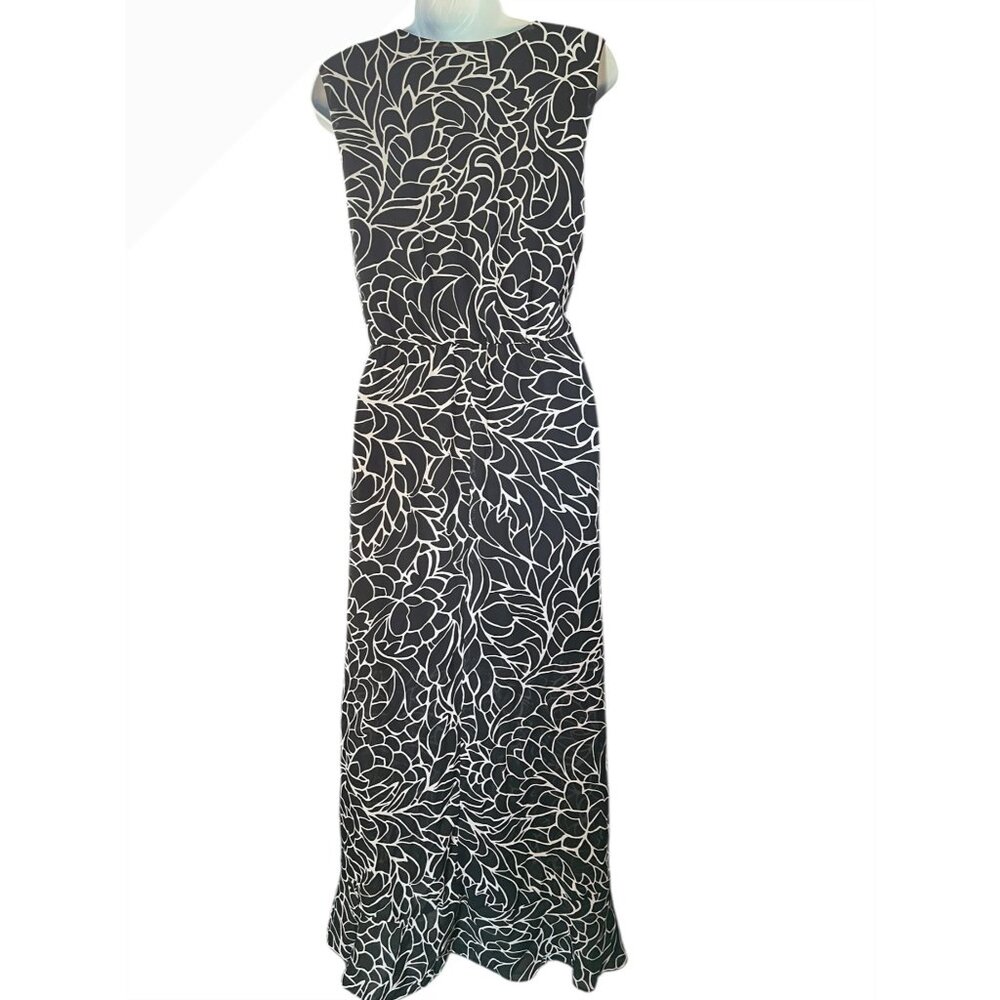 Thalia Sodi Womens Dress size XL Black & White High Low Sleeveless Maxi - Picture 2 of 7